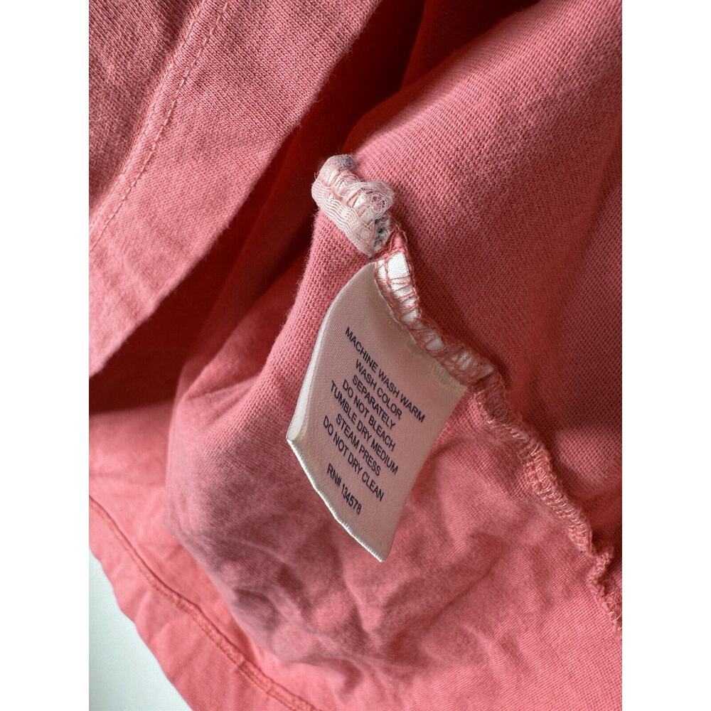 Vineyard Vines Long Sleeve T-Shirt Men's XXL Whale Logo Pink Salmon Front Pocket - Picture 5 of 7